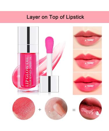 Cherry Plumping Lip Oil - Hydrating Gloss, Tinted Balm with Nourishing Formula for Long-lasting Shine and Non-sticky Texture - Buy Online on SooperMarket.com