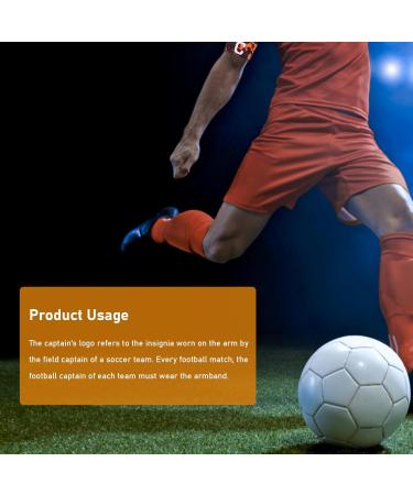Adjustable Sports Captain's Armband - Youth Football Soccer Basketball Volleyball | Orange | International Shipping - Buy Online on SooperMarket.com