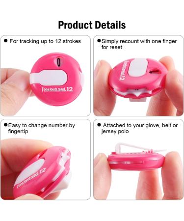 Golf Score Counter Mini - Simple Stroke Tracker for up to 12 Shots - One Touch Reset - 6 Pack - Buy Online on SooperMarket.com