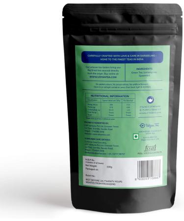 Udyan Tea Lemongrass Tranquillity Green Tea with Mint 100g (40 Cups) | Handpicked Natural Ingredients | Calms Your Body & Mind | Enhances Focus and Clarity - Buy Online on SooperMarket.com