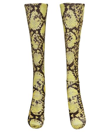 Lixinya One Pair Printed Snake Pattern Socks Cosplay Costume Socks Stockings for Women Halloween Props One Size