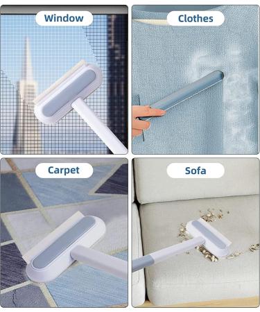 4 in 1 Pet Hair Remover - Reusable Fur Removal Tool for Couch Carpet Furniture & Window Cleaning | Lint Cleaner for Dogs & Cats - Buy Online on SooperMarket.com