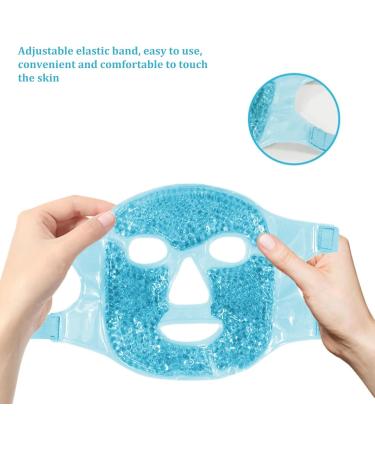 Cooling Ice Face Eye Mask for Reducing Puffiness Reusable Hot and Cold Compress Facial Eye Pack with Soft Plush Backing for Migraines.. - Buy Online on SooperMarket.com