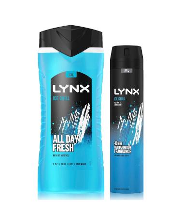 Lynx 12 Hour Refreshing Ice Chill Shower Gel 500 with Lynx 48 Hour Ice Chill Body Spray 250ml Leaving you smelling great Dermatologically Tested Keep Smelling Irresistible!