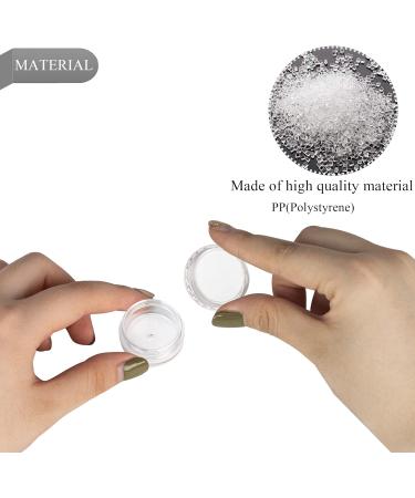 25PCS 3ml Empty Sample Jars with Mini Spatulas - Clear Lid Cosmetic Containers for Makeup, Oils, Lotions, Powders, Paint, Jewelry, Lip Balms - Buy Online on SooperMarket.com