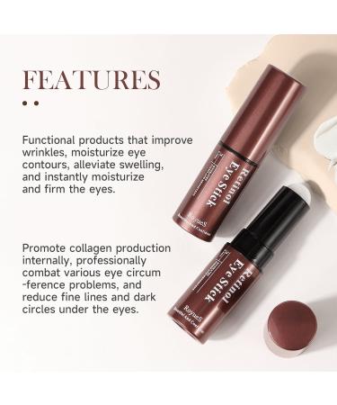 Retinol Eye Stick Retinol Eye Cream for Dark Circles and Puffiness Under Eye Cream Anti Aging Hydrates Moisturises Reduces Fine Lines Rejuvenates Skin 7g - Buy Online on SooperMarket.com