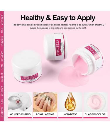 COSCELIA Acrylic Powder for Nails 8g - Dark Pink 044 | Best for Acrylic Nail Extensions - Buy Internationally - Buy Online on SooperMarket.com