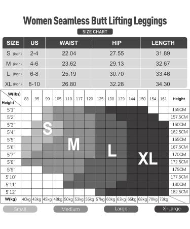 MOOSLOVER Seamless High Waist Butt Lifting Yoga Pants in Black - Medium #1 Compression Tights for Women - Buy Online on SooperMarket.com