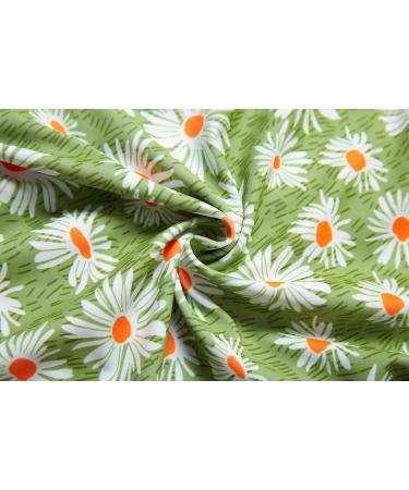 BONVERANO Baby Girls Swimsuit | Long-Sleeve Zipper One Piece Swimwear | UPF 50+ Sun Protection | 6-9 Months Daisy - Buy Online on SooperMarket.com