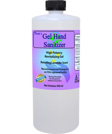 Duda Energy Gel Hand Sanitizer with Refreshing Scent Lavender 32.1 Fl Oz 32.1 Fl Oz (Pack of 1)