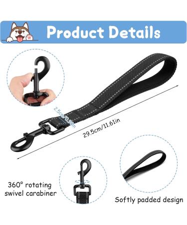 Short Dog Leash with Padded Handle | Reflective Nylon for All Dog Sizes | 32cm Training Leash - Buy Online on SooperMarket.com