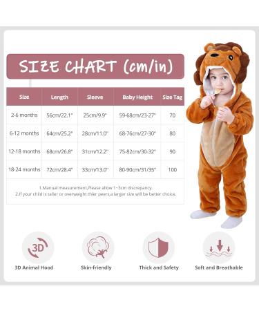 Cooky.D Unisex Winter Animal Hooded Baby Romper | Brown | 6-12 Months - Buy Online on SooperMarket.com