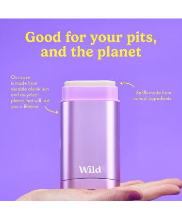 Wild - Natural Refillable Deodorant - Aluminium Free - Purple Case with Refill Variety Pack (3 x 40g) - Includes Fresh Cotton & Sea Salt Jasmine & Mandarin and Coconut & Vanilla Scents - Vegan Refill Variety Pack 120 g (Pack of 1) - Buy Online on SooperMarket.com