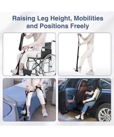 Multi-Loop Leg Lifter Strap 42in Adjustable Leg Lifter Rigid Hand Strap Padded Foot Loop with 3 Hand Grip Aid Device for Recovering from Hip Knee Replacement Getting in Out of Bed Couch Car Wheelchair - Buy Online on SooperMarket.com