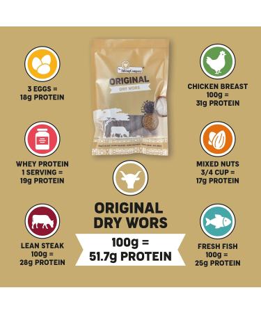 Dry Wors 1kg Natural Spicy Beef Droewors by The Biltong Company - High Protein, Keto Diet-Approved Boerewors Sausage 1 kg - Buy Online on SooperMarket.com