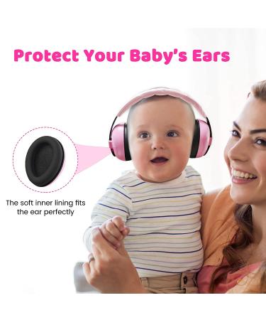 Baby Noise Cancelling Headphones - Toddler Ear Protection (0-3 Years) - Pink Earmuffs - Buy Online on SooperMarket.com