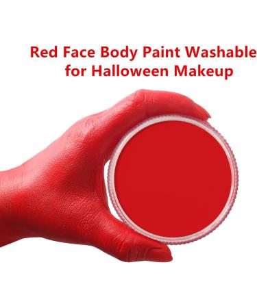 Go Ho Red Face Body Paint Makeup 25g - Professional Water-Based Creamy to Gel Body Painting Palette for Cosplay, SFX, Costumes, Festivals, Halloween - Buy Online on SooperMarket.com