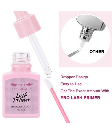 Lash Primer for Eyelash Extensions 15ml - Pre-Treatment Protein for Clean Natural Lashes - Enhance Glue Bonding Retention - Special Dropper Included (Clear) - Buy Online on SooperMarket.com
