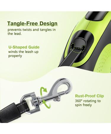 Pecute 3m Dog Leash | Eco-Friendly Roller Linen with Feces Bag Holder 360 Extension Anti-Slip Handle & Quick Brake for Dogs Up to 15kg - Buy Online on SooperMarket.com