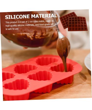 Mikinona 2pcs Chocolate Mold Ice Cube Silicone Molds Jellybeans Candy Ice Mold Baking Mold Letter Ice Maker - Buy Online on SooperMarket.com