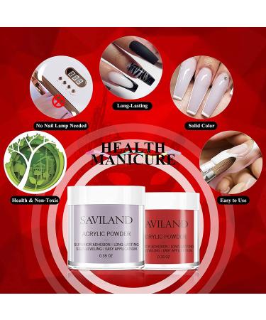 Saviland Halloween Acrylic Powder Set - 10 Colors for French Nails & 3D Nail Art - Professional Red Brown Black Polymer Powder - DIY Gifts - Gorgeous Party Queen - Buy Online on SooperMarket.com