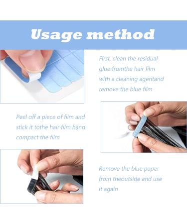 288 Pcs Hair Extension Tapes Hair Tapes for Extensions 12 Pieces Double Sided Extension Tape Replacement for Hair Extensions (4x10cm Blue) - Buy Online on SooperMarket.com