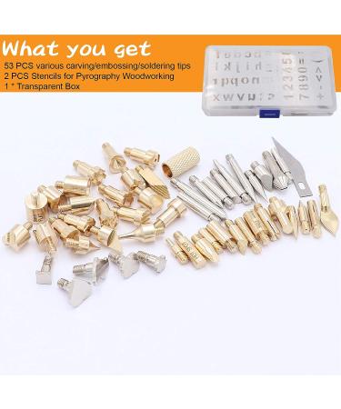 56-Piece Wood Burning Pyrography Pen Accessories Set for DIY Crafts - Buy Online on SooperMarket.com