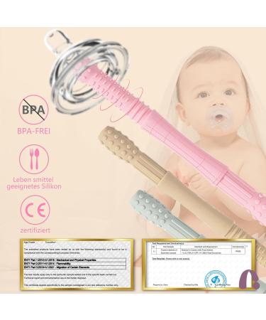Buy BPA-Free Silicone Teething Tubes | 3-Piece Teething Aid & Ring Set | US-CPC Approved Grasping Toy for Babies - Buy Online on SooperMarket.com