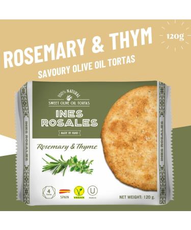 Ines Rosales Sweet & Savoury Olive Oil Tortas Pick N Mix - Choose From 5 Flavours | Original Orange Rosemary & Thyme Lemon Cinnamon Spanish Tortas-Snacks 120g - Pack of 2 120 g (Pack of 2) - Buy Online on SooperMarket.com