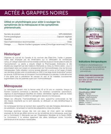 L o D silets - Black Cohosh for Menopause and PMS (90 caps) - Buy Online on SooperMarket.com