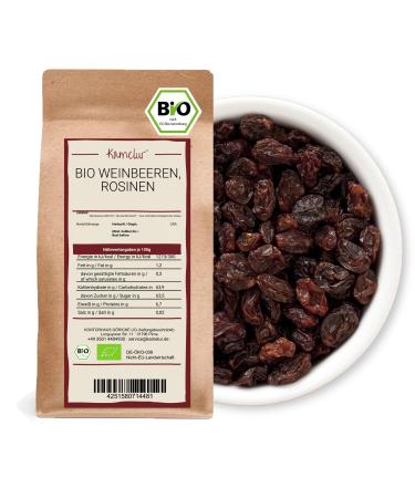 Camelur 3kg dark organic raisins unwrestrel - aromatic wineberries dried gently and unsugert - high -quality raisins organic to refine muesli & Co.