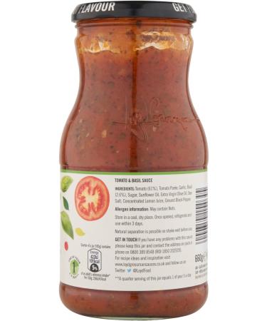 Loyd Grossman Tomato and Basil Cooking Sauce 660g Jar - Authentic Italian Flavors - Buy Online on SooperMarket.com