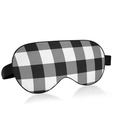 Haskirky Light Blocking Eye Mask Breathable and Adjustable Adult Men and Women Travel on Business Trips Yoga Meditation Light Smooth Comfortable Eye Mask Office Deep Sleep Goodies White Black Buffa
