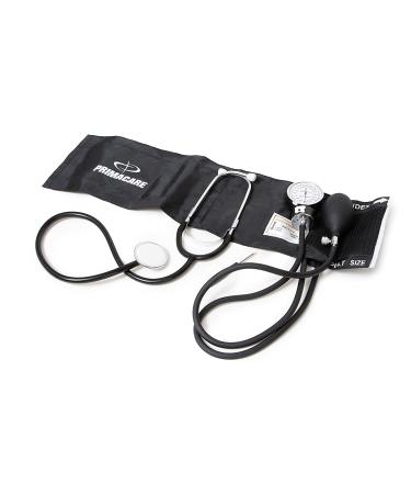 PRIMACARE Professional Classic Manual Blood Pressure Kit with Stethoscope - Adult Size, Emergency BP Monitoring Set in Portable Case - Black - Buy Online on SooperMarket.com