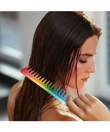 6-Piece Rainbow Hair Cutting Comb Set - Salon Quality Rat Tail and Teasing Combs for All Hair Types - Perfect Christmas Gift - Buy Online on SooperMarket.com
