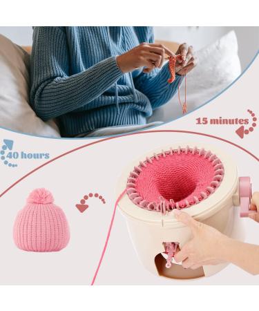 Smart Weaving Loom 32 Needles Knitting Machine Kit for Adults/Child - DIY Hand Knitting Circle Machine - Rotating Double Knitting Machine - Buy Online on SooperMarket.com