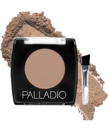 Palladio Brow Powder for Eyebrows, Soft and Natural Eyebrow Powder with Jojoba Oil & Shea Butter, Helps Enhance & Define Brows, Compact Size for Purse or Travel, Includes Applicator Brush, Taupe