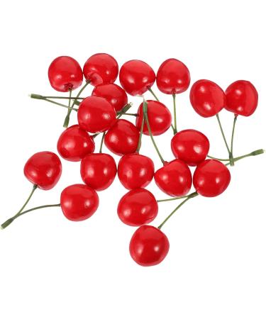 Cabilock 30 Pcs Artificial Cherry Farmhouse Vegetable Decoration Home Decorative Model Cherry Decoration Fruits Cherry Decor for Home Plastic Fruit Decor Kitchen Cabinet Toy Set Child - Buy Online on SooperMarket.com