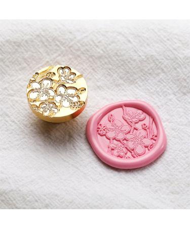 6pcs Flower Wax Seal Stamp Set for Wedding Invitations & Parties - Cherry Blossom, Rose, Bell, Orchid, Tulip Sealing Stamp (Flower-7) - Buy Online on SooperMarket.com