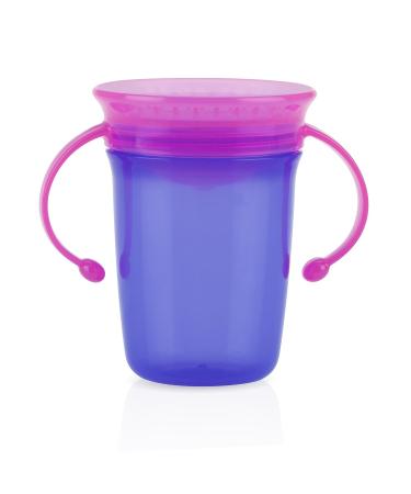 Nuby Plastic No Spill 360 Wonder Cup 1pk - Assorted Colors - Red/Green/Pink/Aqua/Purple/Orange - Buy Online on SooperMarket.com