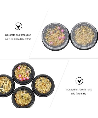 4 Boxes Nail Art Accessories Nail Supplies Gem Miss Metal - Buy Online on SooperMarket.com