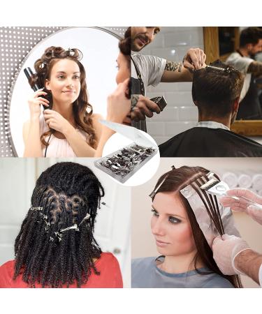 60Pcs Silver Metal Duck Bill Hair Clips for Women - Styling Sectioning, Pin Curl, Alligator Roller Clip Set with Case - Buy Online on SooperMarket.com