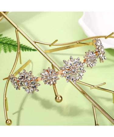 Sparkling Rhinestone Flower Crown Headband for Women & Girls - Bridal Wedding Hair Accessory - Buy Online on SooperMarket.com