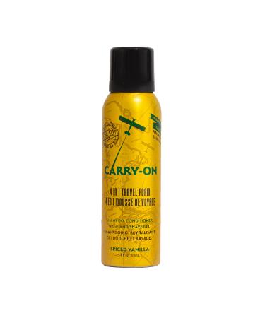 18.21 Man Made Carry On 4-in-1 Travel Foam Shampoo Conditioner Wash & Shave Carry-On Friendly 3.4 fl. oz Spiced Vanilla