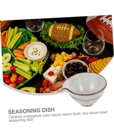 Zerodeko 1pc Sauce Bowl Hot Pot Sauce Saucer Portion Cups Snack Serving Dish Mini Round Dip Bowl Coffe Creamer Vinegar Dish Sushi Flatware Kitchen Gadget Household Kitchen Supplies Ceramics - Buy Online on SooperMarket.com
