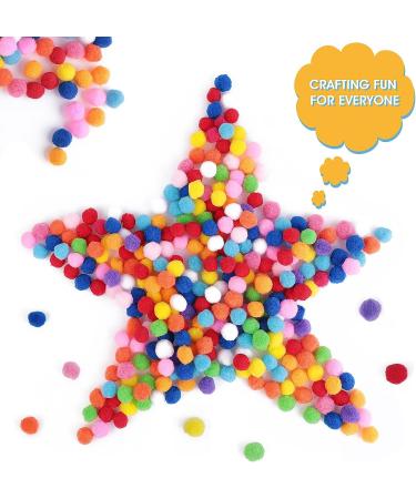 Molain 150Pcs 1 Inch Pom Poms - Assorted Colors for DIY Crafts and Party Decorations - Buy Online on SooperMarket.com