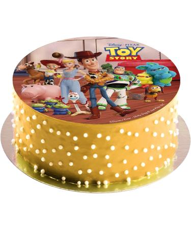 Dekora - Toy Story - Edible Wafer - Birthday Cake Decoration - Children's Characters: Sheriff Woody Buzz Lightyear - Round 20CM - Buy Online on SooperMarket.com
