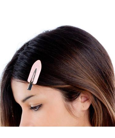 Mini Skater 6Pcs No Bend Hair Clip Set - Glitter Pink | Hair Salon Styling Clips for Bangs & Waves - Buy Online on SooperMarket.com