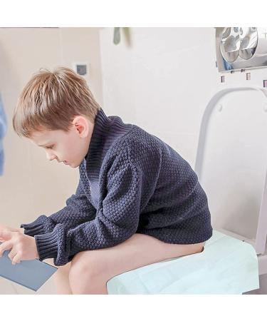 Disposable Toilet Seat Covers 30Pcs - Waterproof & Individually Wrapped - Large Portable Potty Training Covers for Kids - Ideal for Road Trips & Public Restrooms - Sky Blue - Buy Online on SooperMarket.com