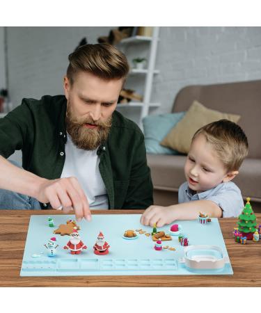 Silicone Craft Mat 20x16 with Cup | Nonstick Resin Jewelry Casting Mat | Art DIY Drawing Clay Play Doh Blue - Buy Online on SooperMarket.com